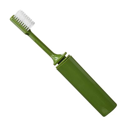 Brosse à dents pliable en plastique VERT
