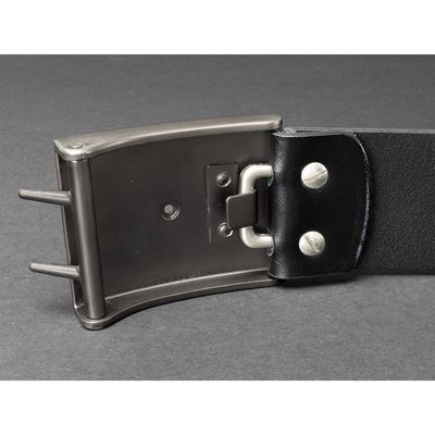 Ceinture en cuir avec boucle POLICIE 45 mm militaire NOIRE  CZ-262 2