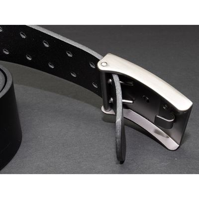 Ceinture en cuir avec boucle POLICIE 45 mm militaire NOIRE  CZ-262 4