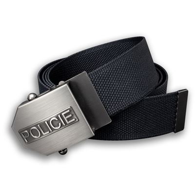 Ceinture boucle 3D motif POLICE NOIR
