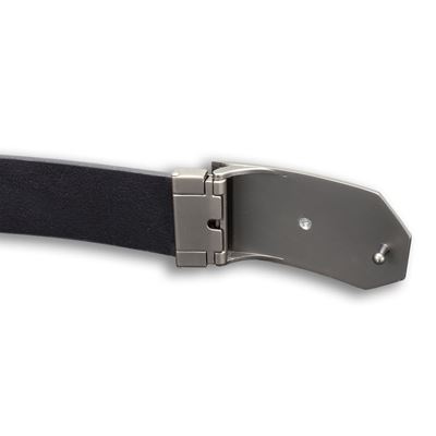 Ceinture en cuir avec boucle SPARTAN biseautée 40 mm NOIRE  CZ-608 5