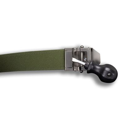 Ceinture boucle 3D motif POLICE VERT  CZ-758 3