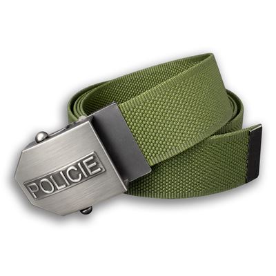 Ceinture boucle 3D motif POLICE VERT