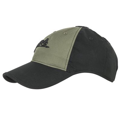 Casquette de baseball à fermeture velcro rip-stop NOIR/VERT