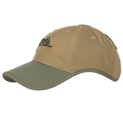 Casquette de baseball à fermeture velcro rip-stop COYOTE/VERT