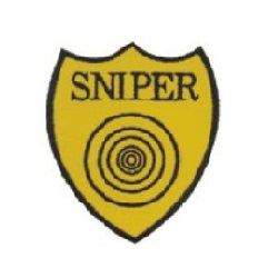 Écusson SNIPER avec cible - JAUNE