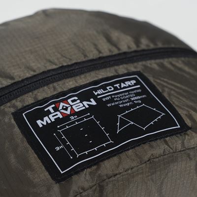 Bâche de bivouac WILD 3x3 m RAL 7013 TAC MAVEN D19026-06E 5