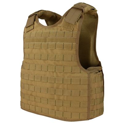 Gilet DEFENDER MOLLE porte-plaques COYOTE BROWN