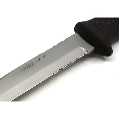 Couteau d'attaque DIVER AZ INOX manche CAOUTCHOUC DURCI MIKOV V709253 9