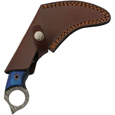 Couteau TALON Karambit BLEU Damascus Knives DM-1344BL 2