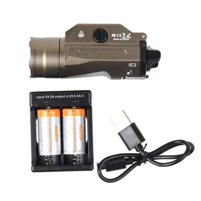 Lampe tactique PT02 pour pistolet KHAKI DAŽBOG DZ-PT02T 2