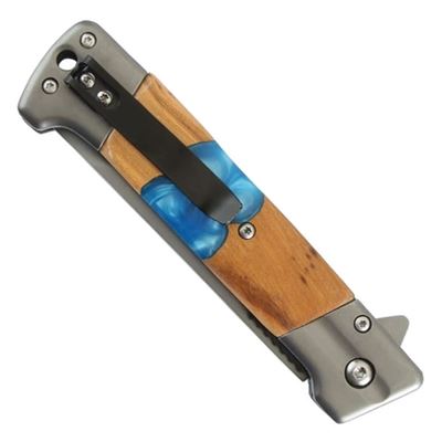 Couteau pliant BLUE WAVE à lame lisse Elk Ridge® ERA2019BL 2