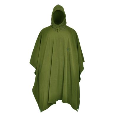 Poncho FLEECE avec capuche ajustable VERT