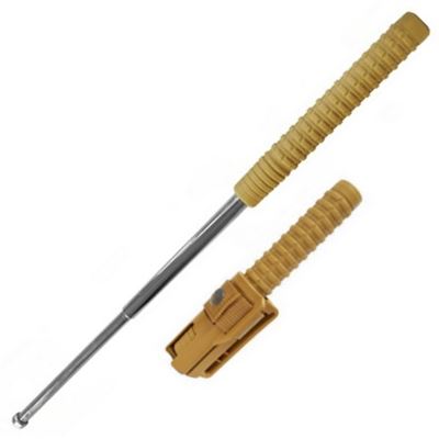 Matraque télescopique 45 cm/18" trempée avec étui BH-54 SABLE ARGENTÉ