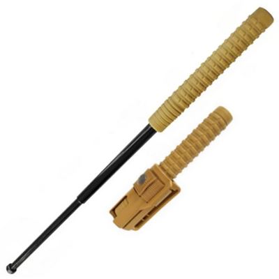 Matraque télescopique 45 cm/18" trempée avec étui BH-54 SABLE NOIR