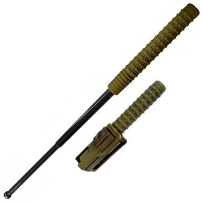 Matraque télescopique 53 cm/21" trempée avec étui BH-54 VERT NOIR