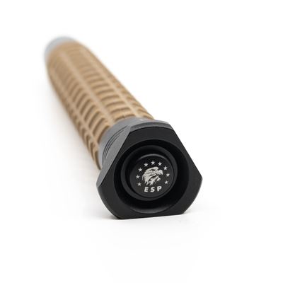 Matraque à bouton-poussoir 51 cm/20" extrémité en forme de tringle, poignée antidérapante avec étui COYOTE ESP EXBTT-20HCOY 2