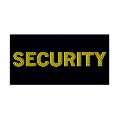 Écusson SECURITY avec fil JAUNE 10 x 22 cm VELCRO