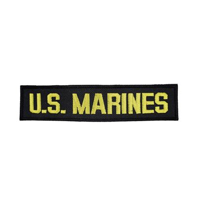 Écusson US MARINES - NOIR avec fil jaune
