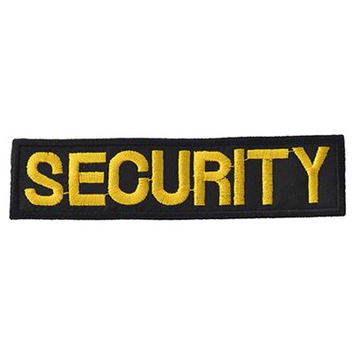 Écusson SECURITY - NOIR avec fil jaune