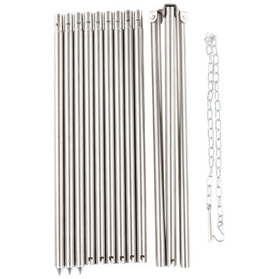 Grand trépied pliable en acier inoxydable avec chaîne pour marmite FOX Outdoor 33630 4