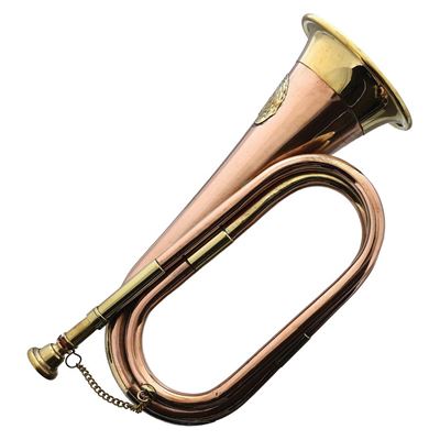 Trompette à deux tons avec étiquette 28 cm CUIVRE et LAITON