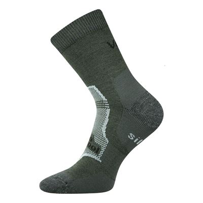Chaussettes d'hiver en laine GRANIT avec argent VERT FONCÉ