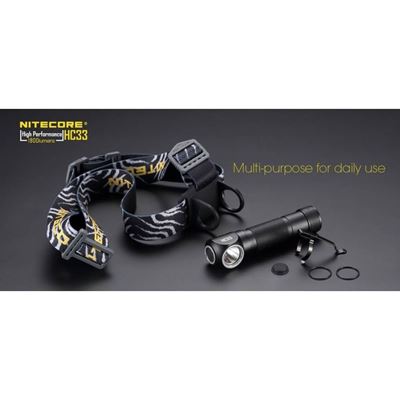 Lampe frontale/à main 1800 lumens NOIRE NITECORE HC33 3