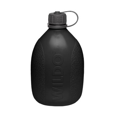 Bouteille de terrain en plastique SUÉDOISE KST avec mousqueton NOIR