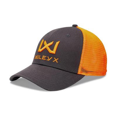 Casquette de baseball ORANGE Logo WILEY X GRISE/ORANGE