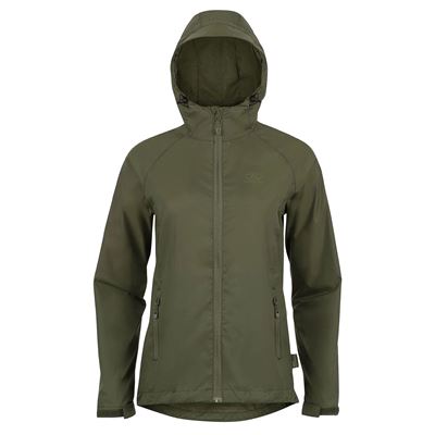 Veste femme STOW & GO imperméable avec capuche, compacte, VERTE