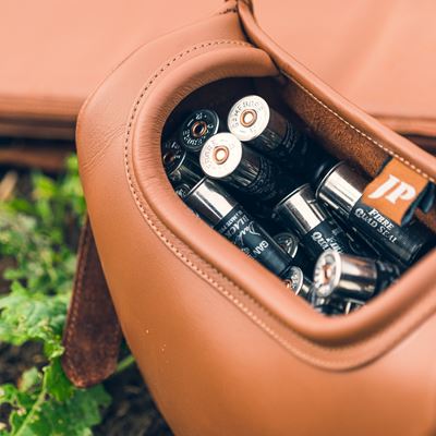 Sacoche pour munitions en cuir marron JACK PYKE JBAGCARTLTAN 13