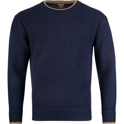 Pull ASHCOMBE en laine d'agneau BLEU