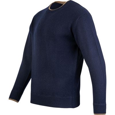 Pull ASHCOMBE en laine d'agneau BLEU JACK PYKE JCKNITASHNAV 2