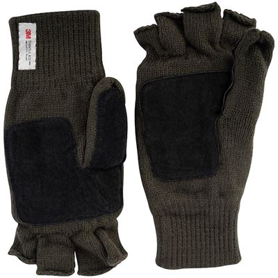 Gants tricotés combinés isolants SHOOTERS avec renfort au niveau de la paume VERTS JACK PYKE JGLOSHSUD 3