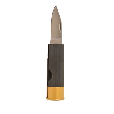 Couteau pliant 4 cm SHOTGUN en forme de cartouche de fusil NOIR