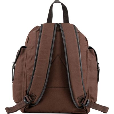 Sac à dos TRIP en toile avec accessoires en cuir MARRON JACK PYKE JPKDAYCANBRN 6