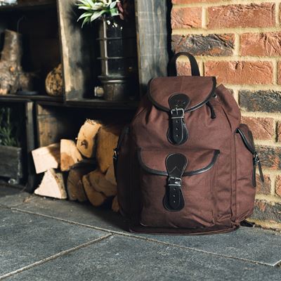 Sac à dos TRIP en toile avec accessoires en cuir MARRON JACK PYKE JPKDAYCANBRN 5