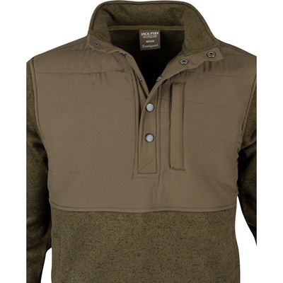 Sweat-shirt SNAP NECK en molleton VERT JACK PYKE JPULSNGRN 2