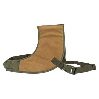 Coussin d'épaule pour crosse, avec sangle thoracique VERT/MARRON