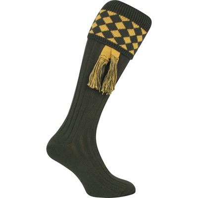 Chaussettes mi-hautes SHOOTING VERT taille 8-11