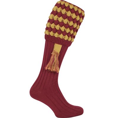 Chaussettes mi-hautes PEBBLE à motifs BURGUNDY
