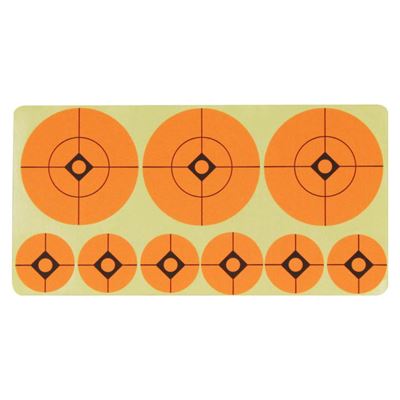 Autocollants pour cibles rotatives 1" et 2", lot de 10 pièces (100 autocollants)