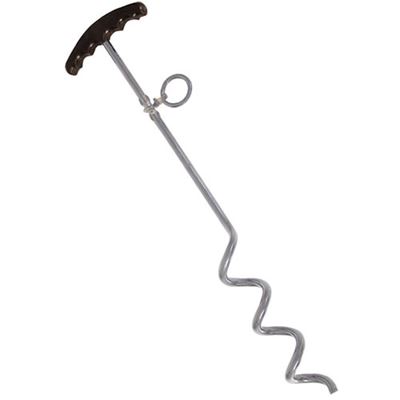 Piquet de chasse pour attacher un chien, torsadé avec poignée