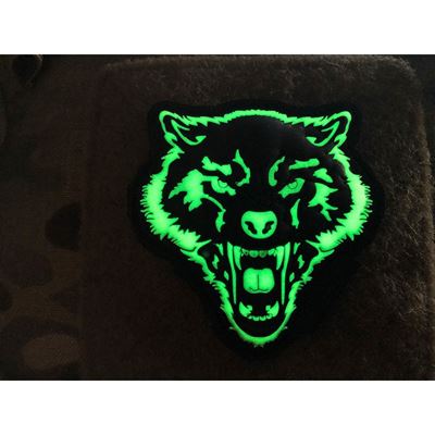 Écusson LOUP hurlant en plastique velcro GLOW IN THE DARK JACKETS TO GO JTG-AWH-GID 2