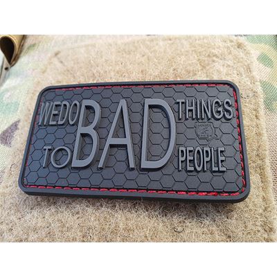 Écusson WE DO BAD THINGS plastique BLACK OPS NOIR