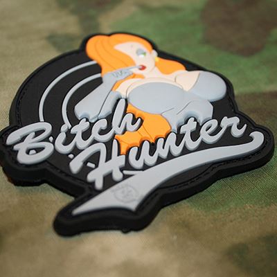 Écusson BITCH HUNTER plastique VELCRO foncé JACKETS TO GO JTG-BHP-SW 2