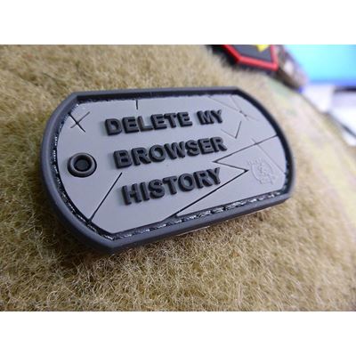 Écusson DOG TAG plastique BROWSER HISTORY velcro