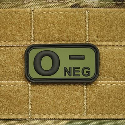 Écusson KREV 0 NEG plastique VERT