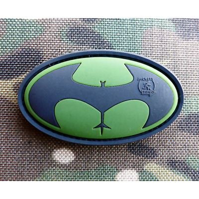 Écusson BUTTMAN plastique velcro VERT/NOIR